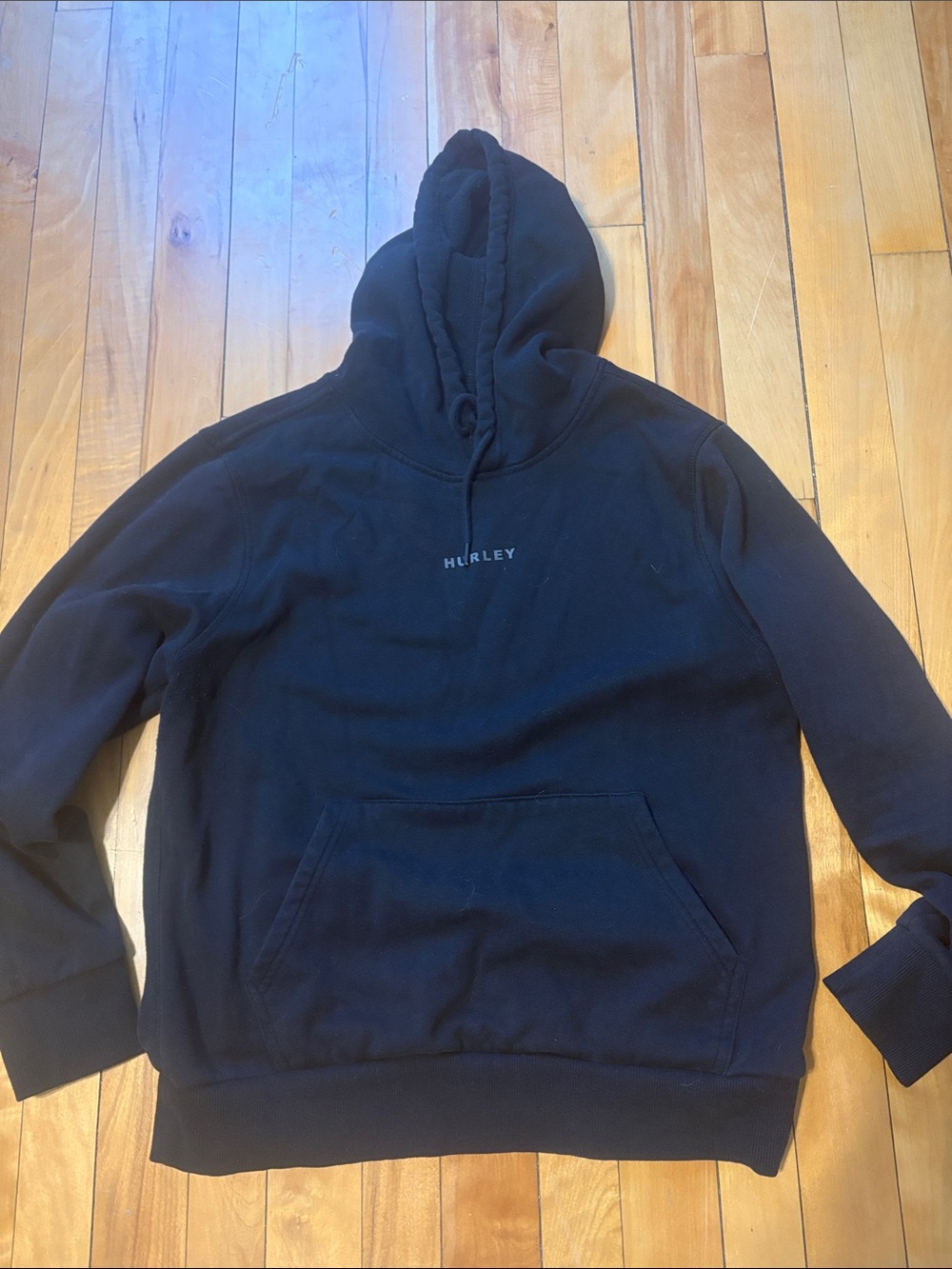 Hurley Black Pullover Hoodie with Subtle Logo